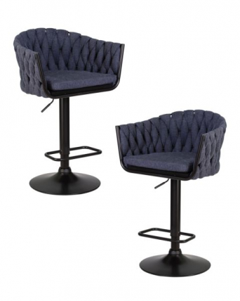 Стул барный DOBRIN LEON (синяя ткань (LAR-275-29)) 2 шт_0
