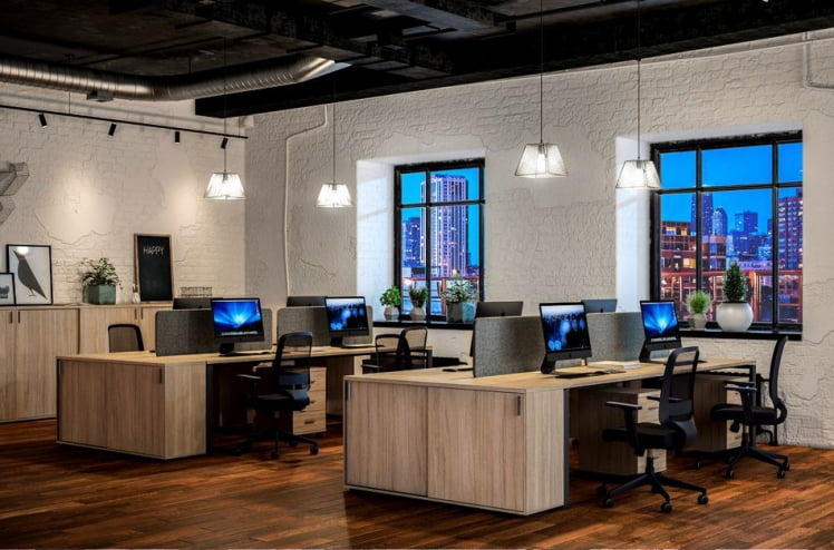 Мебель для офиса Sigma №7 Дуб светлый_1