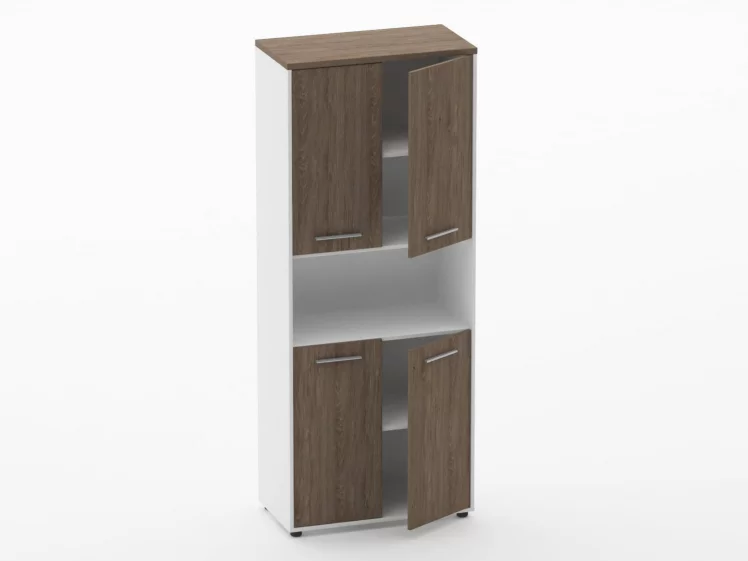 Шкаф 4 широкий закрытый с нишей Deka 10.19.121 Дуб Верцаска/Белый_1