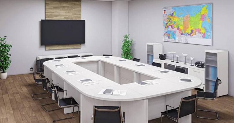 Стол руководителя YALTA LT-A20 Снежная Патина_5