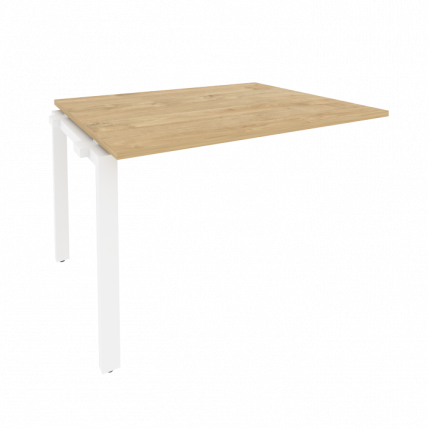 Проходной наборный элемент переговорного стола ONIX O.MP-NPRG-2 Тиквуд Светлый/Белый_0