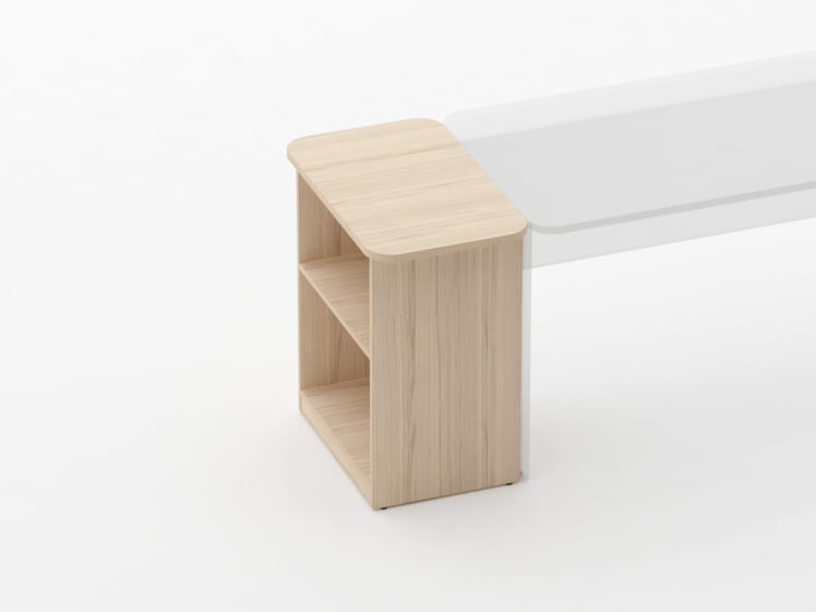 Тумба приставная к столу Glassy 3.18.10 Бук светлый_1