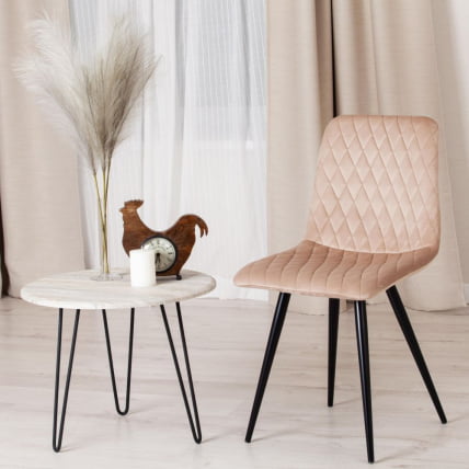 Стул CHILLY X (mod. 7096-1) / 1 шт. в упаковке ткань/металл, 45x53х88 см, высота до сиденья 50 см, бежевый barkhat 5/черный_9