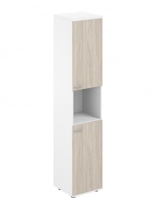 Шкаф высокий с нишей правый Sigma SG.846.WH.OL.OL.R Белый Дуб светлый_0