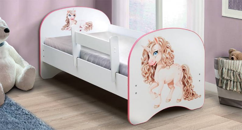 Кровать детская с фотопечатью без ящика 800*1900 Единорог_0