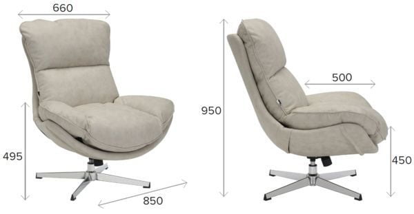 Кресло-реклайнер Everprof Mango Ткань Темно-серый_4