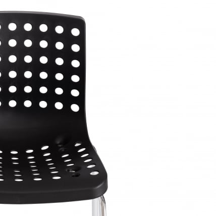 Стул SKALBERG (mod. C-084-A) металл/пластик, 46 х 56 х 79 см, Black (черный) / Chrome (хром)_5