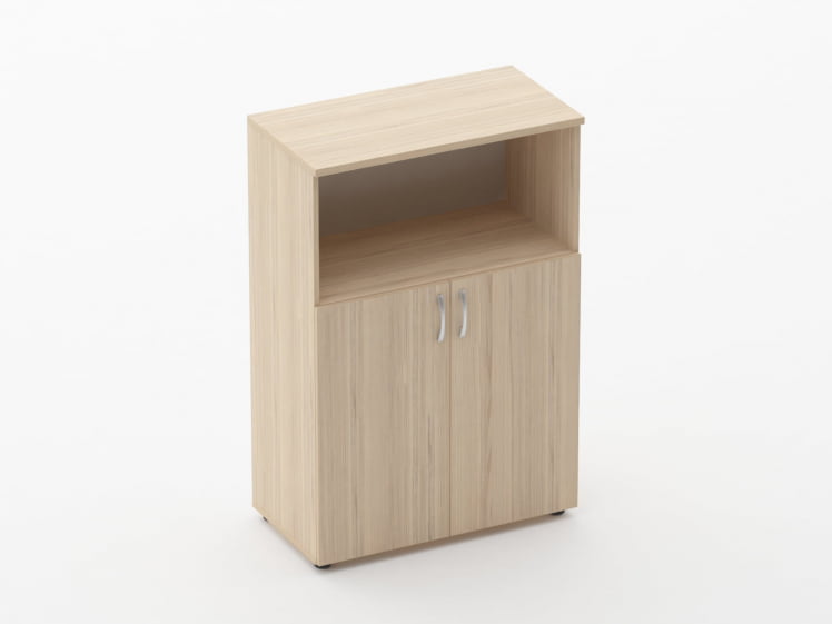 Шкаф средний полуоткрытый Glassy 6.12.121 Орех_0