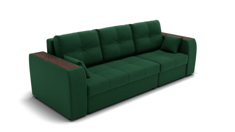Диван Сенатор-2 ППУ угол левый/правый (ЗР) Цвет фасада: Зеленый; Тип: Левый/правый; Материал фасада: Металл/Велюр_0