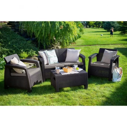 Комплект для отдыха Yalta 2set AFM-1020A Brown/Cappuccino_0