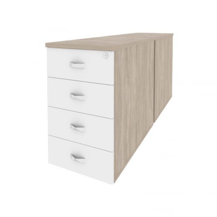 Тумба двойная приставная / опорная ONIX O.TPO-2.8 Дуб Аттик/Белый_0