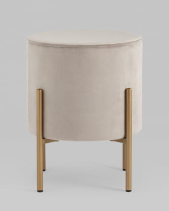 Пуф Кейси велюр Светло-серый_2