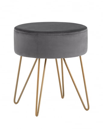 Пуф Спейси велюр Серый_0