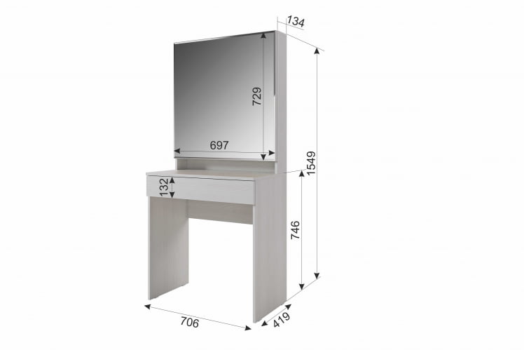 Трюмо Аурика STA-02 дуб мария_13