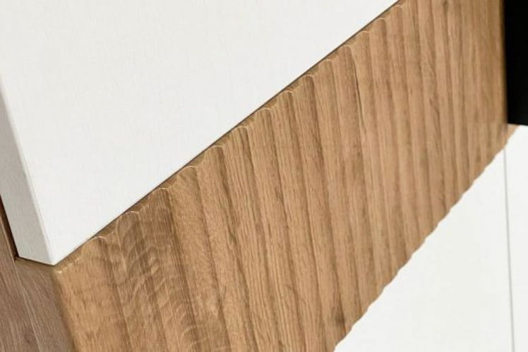 Шкаф однодверный Бери MPR-023 Дуб крафт золотой/белое дерево_5