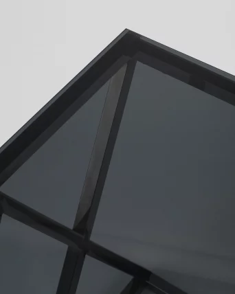 Журнальный стол ИНСИГНИЯ 55x55 Темный хром стекло smoke_5