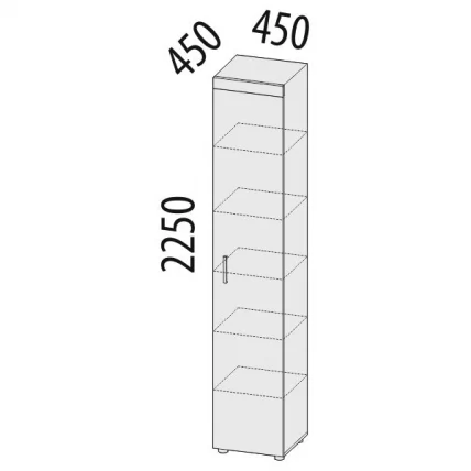 Шкаф-пенал (лев/прав) Тиффани 47.06.1_1