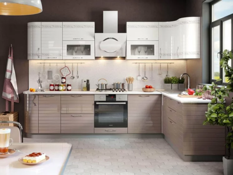 Шкаф кухонный 600 горизонтальный с 2 дверями Анастасия ЛД 004.521.000 Белый_2