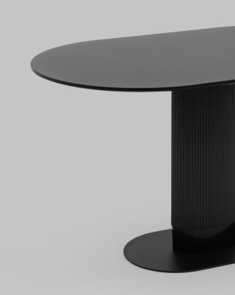 Стол овальный обеденный Mystery 130*80 черный_3