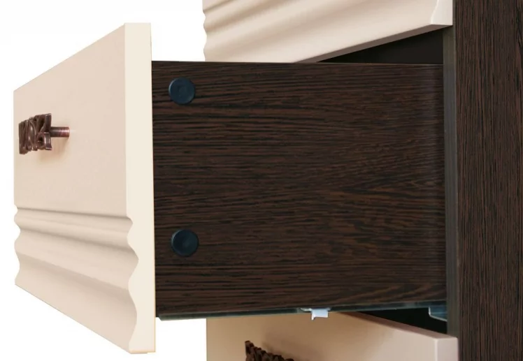 Комплект мебели для спальни Катрин №05 Дуб венге Белый песок Санчо крем Браун вуд_1