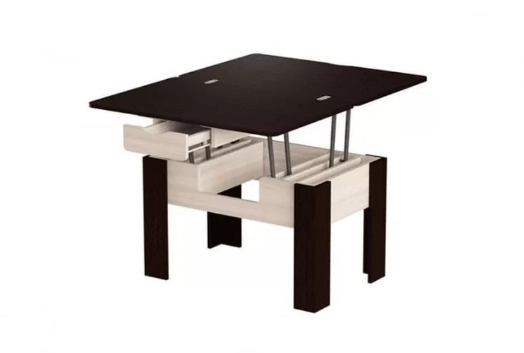 Стол-трансформер раскладной Стэп-3 Венге Ясень Шимо светлый_1