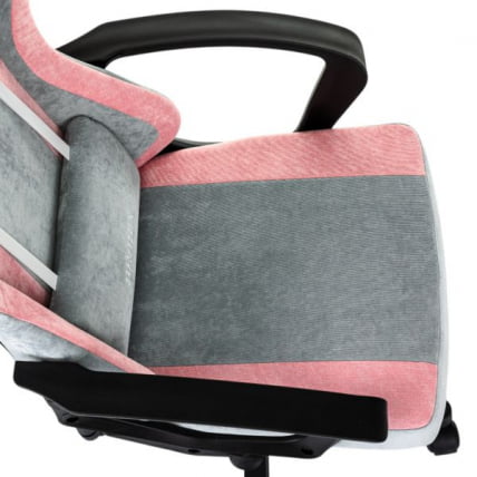 Кресло компьютерное BRABIX Forcer GM-127, 2 подушки, ткань, розовое/серое_7