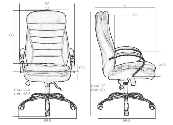Офисное кресло для руководителей DOBRIN LYNDON (белый)_11