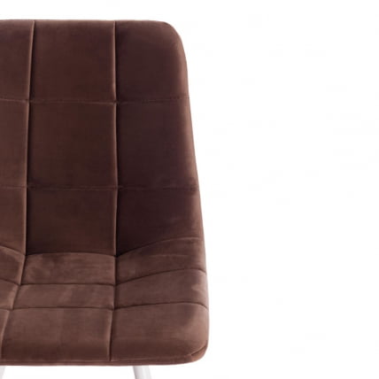 Стул CHILLY (mod. 7095-1) / 1 шт. в упаковке ткань/металл, 45x53х88 см, высота до сиденья 50 см, коричневый barkhat 12/белый_6