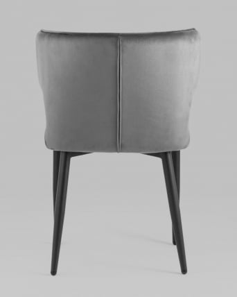 Стул Матео черные ножки велюр Серый_4