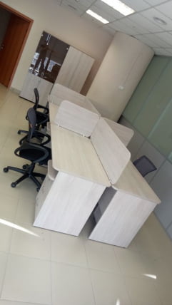 Экран разделительный прямой Glassy 5.14.14 Дуб сантана светлый_5