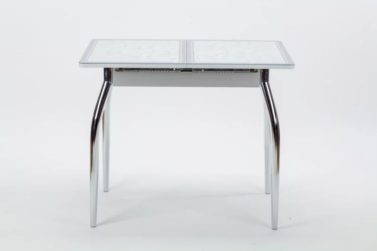 Стол обеденный Аспен КЗ(6195) серый,завитки серебро_2