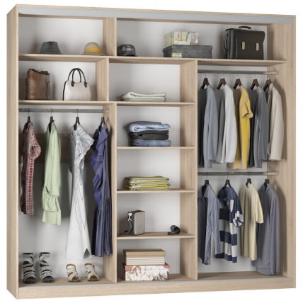 Шкаф-купе B-230х235х60-3(Графит-D10D10D10)_1