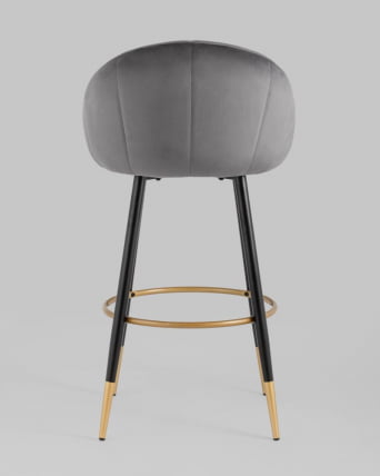 Стул Наоми барный велюр Серый_4