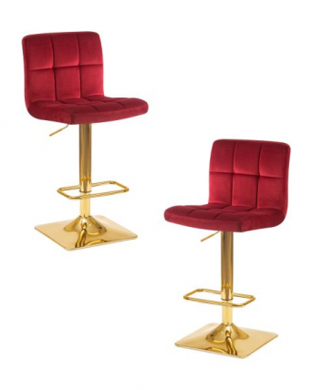 Стул барный DOBRIN GOLDIE (бордовый велюр (MJ9-43)) 2 шт_0