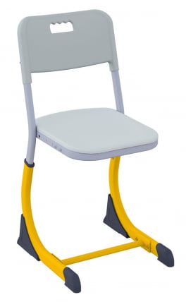 Стул ученический СМАРТЙ регулируемый по высоте (рост 5-7) Желтый/Серый / SMARTY_0