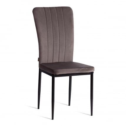 Стул VERTER (mod. BC577-DC) металл, флок, 41 х 52 х 95 см, Dark grey (темно-серый) HLR24 / черный_0