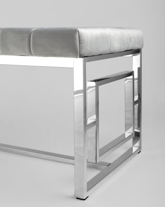 Банкетка БРУКЛИН велюр Серый_4