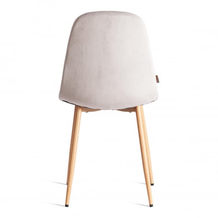Стул BREEZE (mod. JSC-58) Велюр/металл , 44 х 53 х 86 см, Light grey (светло-серый) HLR14 / натуральный_3