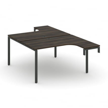 Рабочая станция-надставка на опорные тумбы CONCEPT CN.DSAN-001 Дуб Мали Антрацит_0