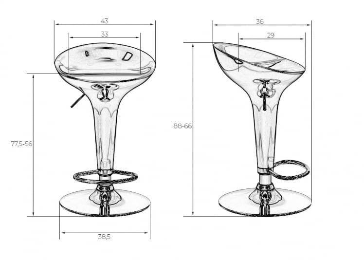 Стул барный DOBRIN BOMBA Белый_6