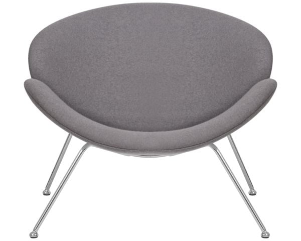 Кресло дизайнерское DOBRIN EMILY (серая ткань AF7, хромированная сталь) 2 шт_6