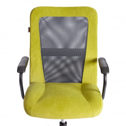 Кресло STAFF флок/ткань, олива/серый, 23/W-12_5