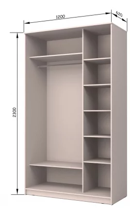 Шкаф-купе Хит-23-12-77 Лондон Аруба Венге_1
