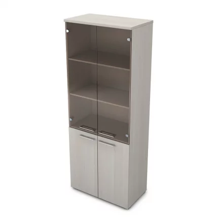 Шкаф высокий со стеклом GLOSS LINE 9НШ.005.12 Ivory_0