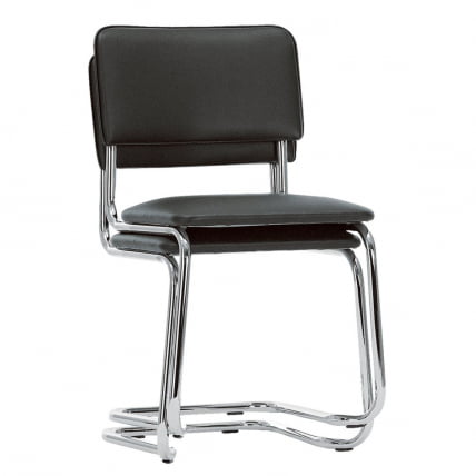 Стулья для персонала и посетителей Сильвия комплект 2 шт кожзам Черный_1