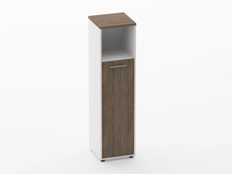 Шкаф 3 узкий закрытый с нишей Deka 10.16.13Л Дуб Верцаска/Белый_0