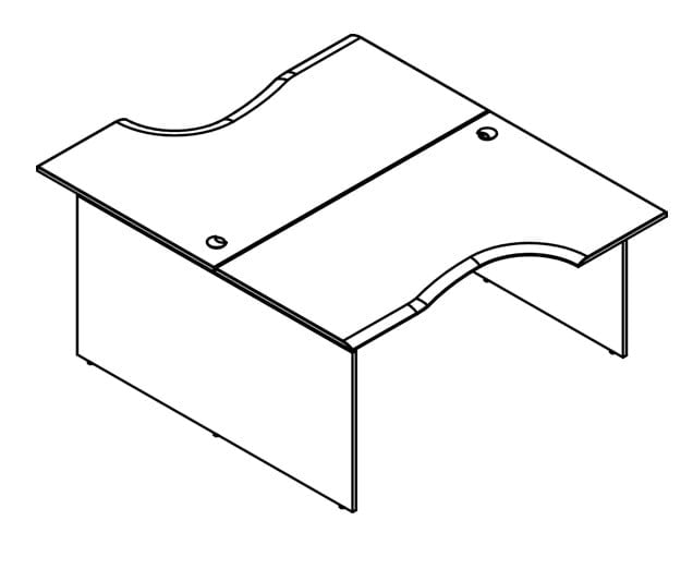 Двухместная рабочая станция W2CET 169.3 Дуб сонома_1