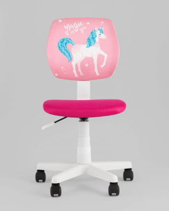 Кресло компьютерное детское ЛОЛО Unicorn пластик белый_1