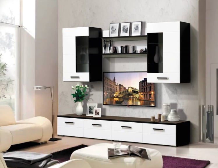 Набор мебели для гостиной Грация 1.7 МДФ глянец Венге/Венге шелк_0