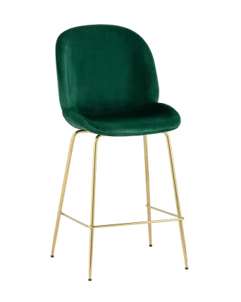 Стул полубарный Beetle со спинкой gold Изумрудный_0